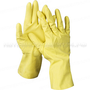 DEXX перчатки латексные хозяйственно-бытовые, размер L.